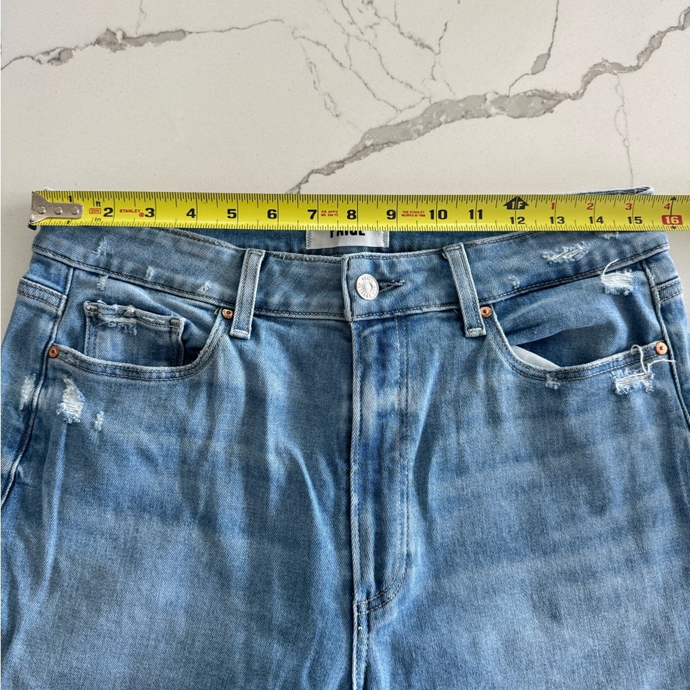 PAIGE Light Blue Wide Leg Jeans - Picture 6 of 9